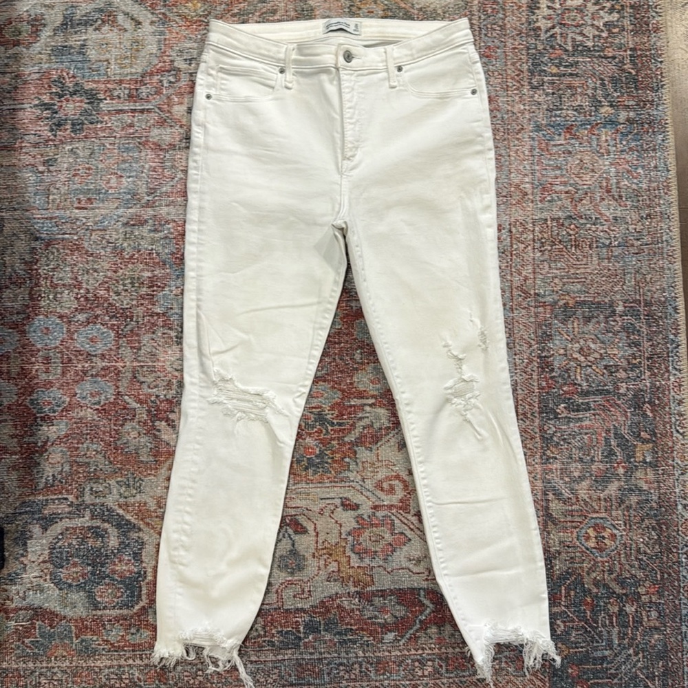 A&F High-Rise Super Skinny Ankle